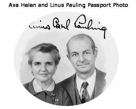 Ava Helen and Linus Pauling Passport Photo