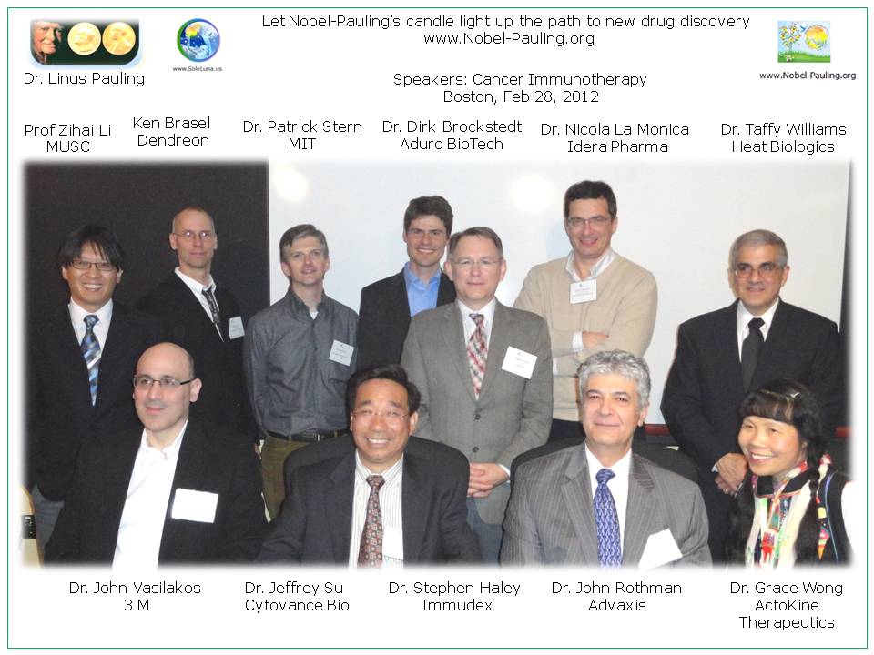 2012 dinner with speakers for mixing academia (students/postdocs) with biotech industry- sponsored by Immundex, Boston