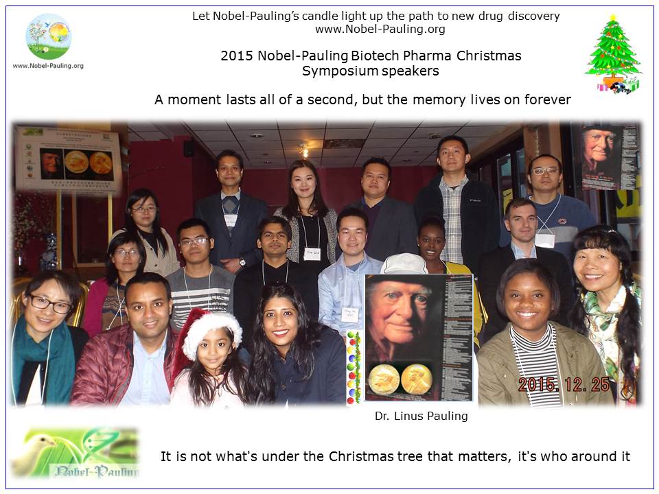 2015 Nobel-Pauling Xmas Dim Sum Biotech Symposium (speakers from academia, start up, biotech & pharma industry, Boston, on Dec 26, 2015